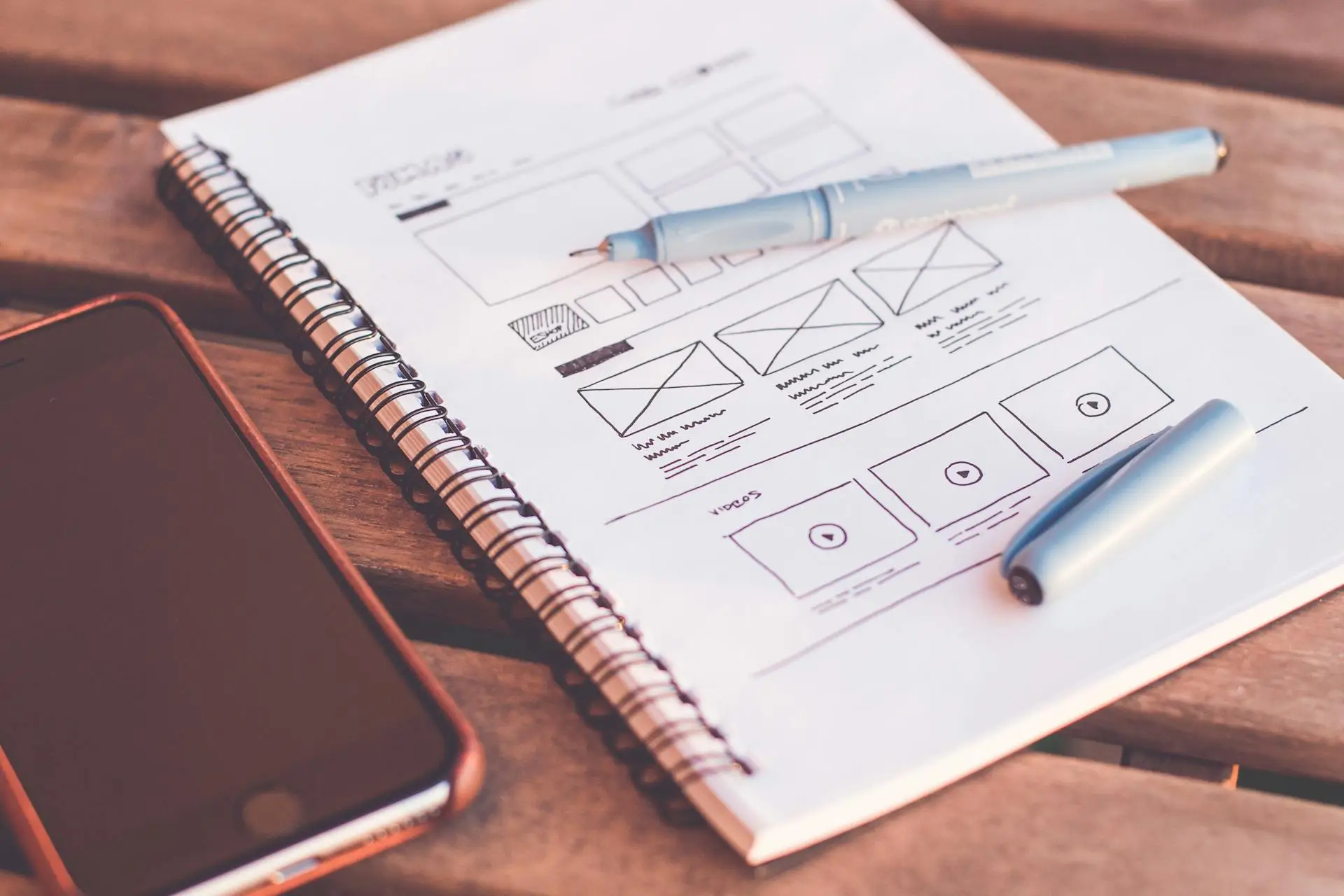 Wireframe for website design